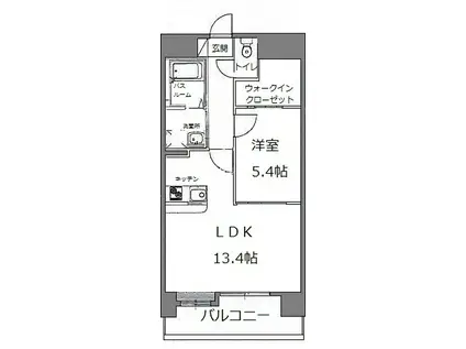 サムティ熊本近見II(1LDK/9階)の間取り写真