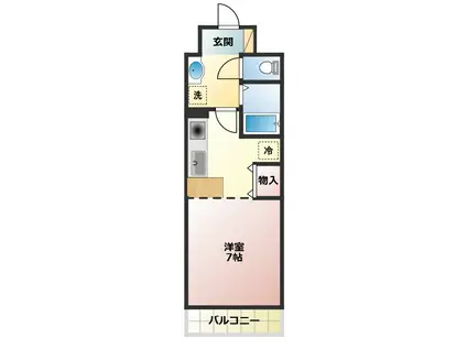 ポコアポコ明石鍛治屋町5番館(1K/5階)の間取り写真