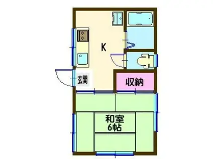 みつわハウス(1K/1階)の間取り写真