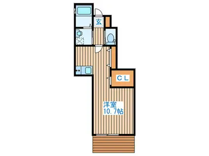 ディアコート(ワンルーム/1階)の間取り写真