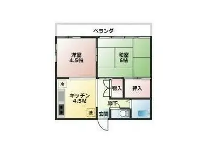 DOEL TAKADA(2DK/2階)の間取り写真