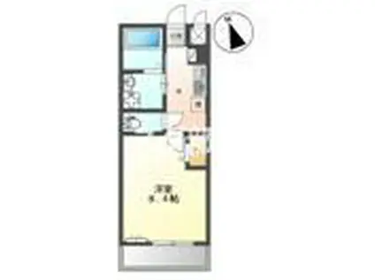 プライベース井倉(1K/2階)の間取り写真