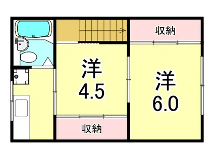 村上ハイツ(2K/2階)の間取り写真