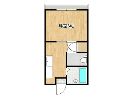 石川ハイツ(1K/1階)の間取り写真