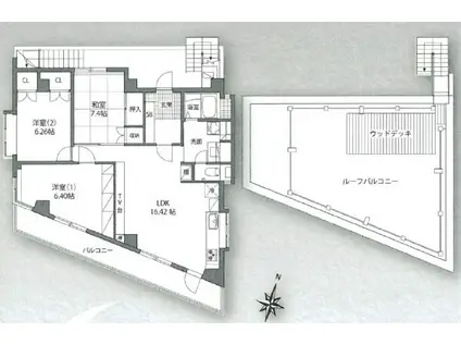 グランバリュー仙川(3LDK/3階)の間取り写真