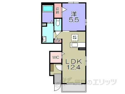 シャーメゾンフォレスト(1LDK/1階)の間取り写真