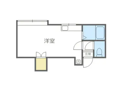 アーバンコート東札幌IIIA(ワンルーム/3階)の間取り写真