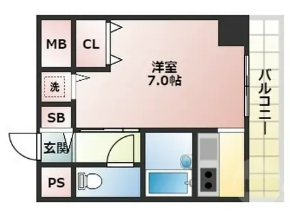 ノルデンハイム新大阪(ワンルーム/4階)の間取り写真