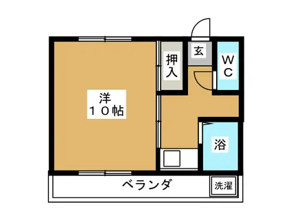 レジデンスHIRANO(1K/2階)の間取り写真