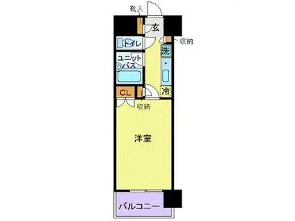 メゾン・ド・リエス(1K/2階)の間取り写真