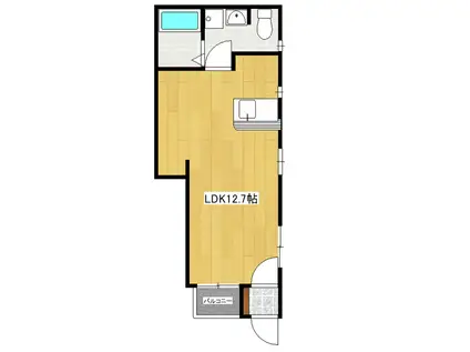 ベスページパーク(ワンルーム/1階)の間取り写真