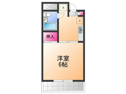 ハイツタナカ(1K/1階)の間取り写真