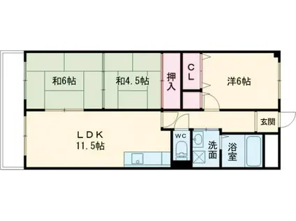 グレイシス(3LDK/6階)の間取り写真