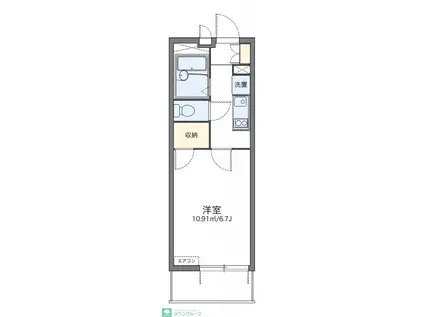レオパレスグランシャリオ(1K/3階)の間取り写真
