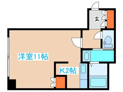 ヌーベル98(1K/3階)の間取り写真