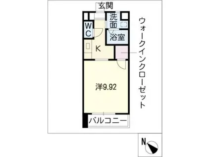 シャトレー近藤B棟(1K/1階)の間取り写真