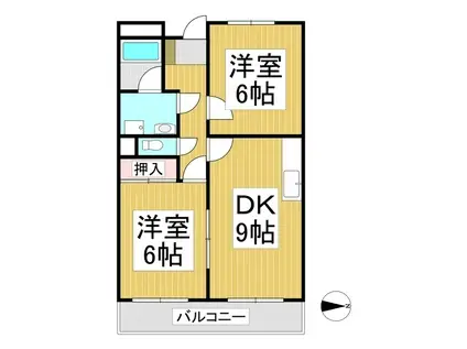 リンピアS・Y(2DK/1階)の間取り写真