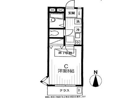 カーサ・セレーサス(1K/1階)の間取り写真