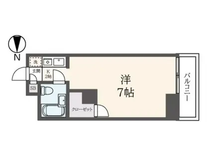 アーバンコート田村(1K/4階)の間取り写真