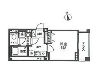 PINE COURT(1K/1階)の間取り写真