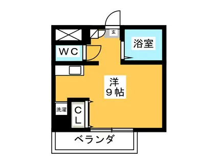 ESPOIR板屋(ワンルーム/5階)の間取り写真