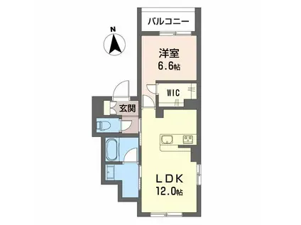 エル カモン(1LDK/3階)の間取り写真