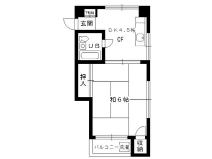 サンコーポラス(1K/4階)の間取り写真