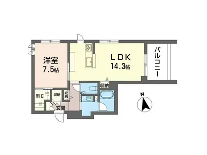 シエル モンティ(1LDK/2階)の間取り写真