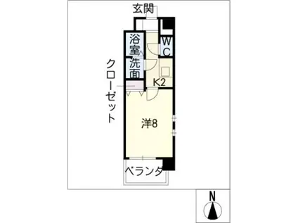 京屋ビル(1K/4階)の間取り写真