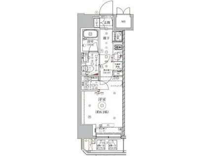 ARTESSIOMO PITORE(1K/9階)の間取り写真