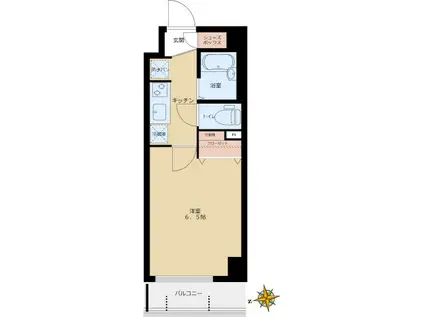 エステムプラザ神楽坂ノース RESIDENCE(1K/4階)の間取り写真