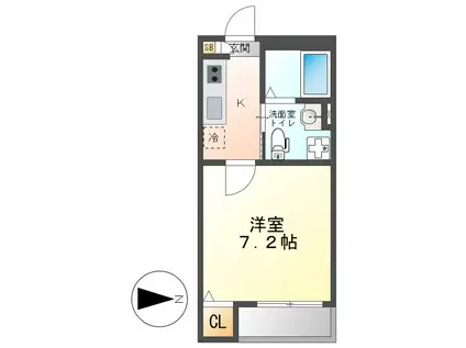 ビータス東別院BEATUS東別院(1K/3階)の間取り写真