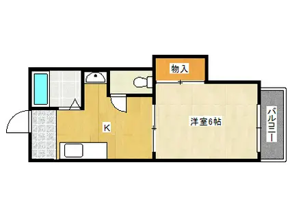 ハイツ南苑荘(1K/3階)の間取り写真