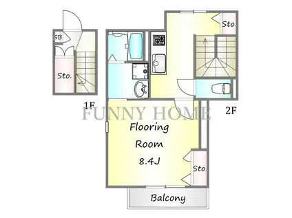 プレジオ学芸大学(1K/2階)の間取り写真
