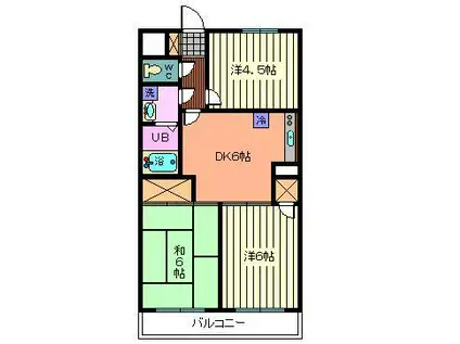 ウィズ・キッド(3DK/2階)の間取り写真