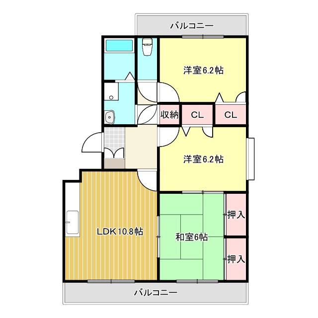 エトアール(3LDK/2階)の間取り写真