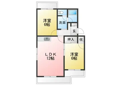 聖マンションI(2LDK/3階)の間取り写真