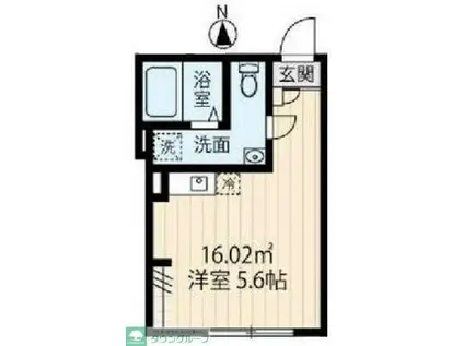 東武伊勢崎線 竹ノ塚駅 徒歩3分 4階建 新築(ワンルーム/3階)の間取り写真