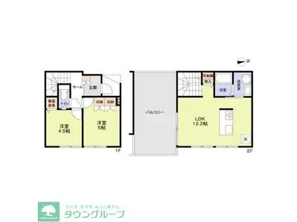 三鷹市井の頭3丁目長屋(2LDK)の間取り写真