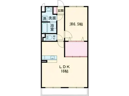 イル・フィオーレ(1LDK/1階)の間取り写真