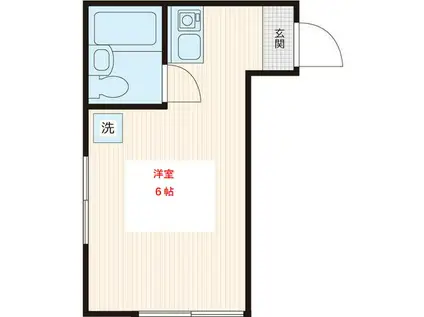 BLOOMING NAKAMAGOME(ワンルーム/2階)の間取り写真