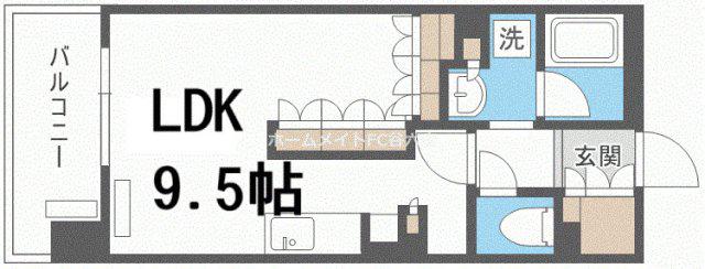 パークアクシス梅田(ワンルーム/2階)の間取り写真