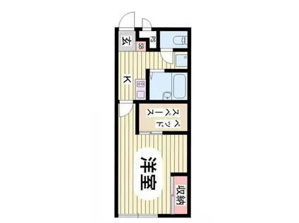 西之芝II号館(1K/1階)の間取り写真