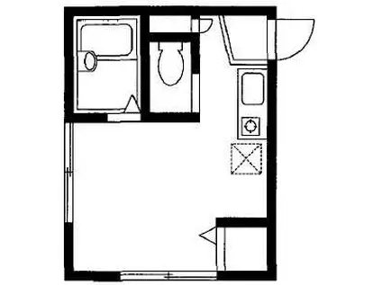 ウインズ西戸部A(ワンルーム/2階)の間取り写真