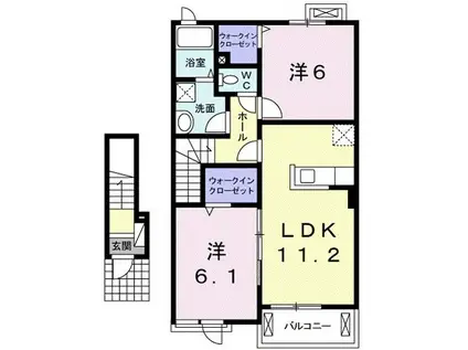 TM・ビレッジIII(2LDK/2階)の間取り写真