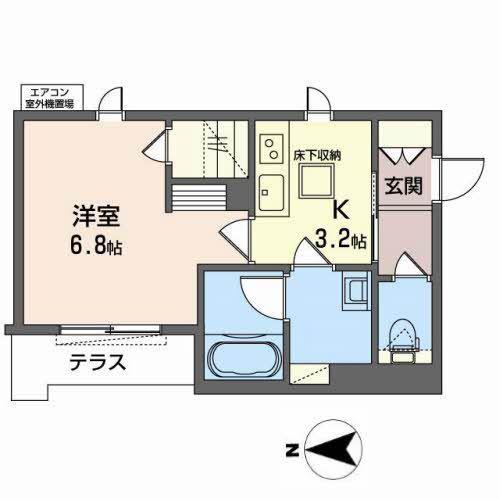 シャーメゾンカーサベルデI(1K/1階)の間取り写真