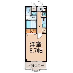 メルヴェーユ(1K/2階)の間取り写真