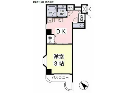 アート・フルベイシス(1DK/6階)の間取り写真