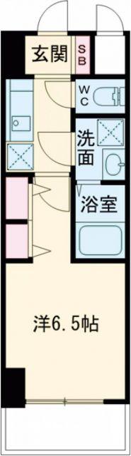 S-RESIDENCE堺BLAZE(1K/8階)の間取り写真