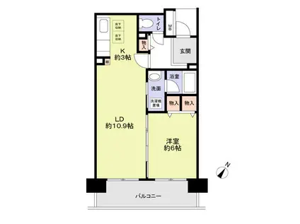 ガーデンコート清瀬3号棟 旧コーポレート清瀬駅南1号棟(1LDK/4階)の間取り写真